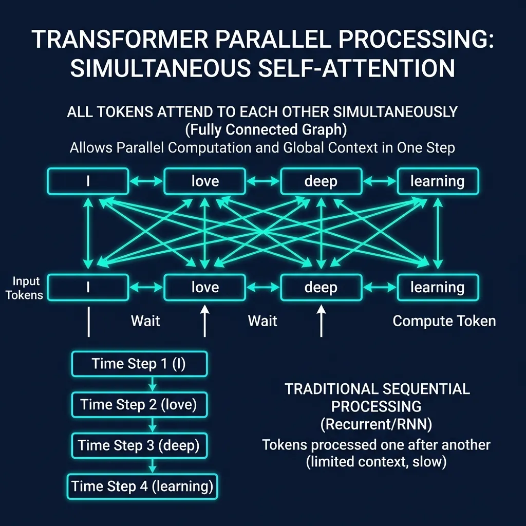 Transformer 并行处理示意图